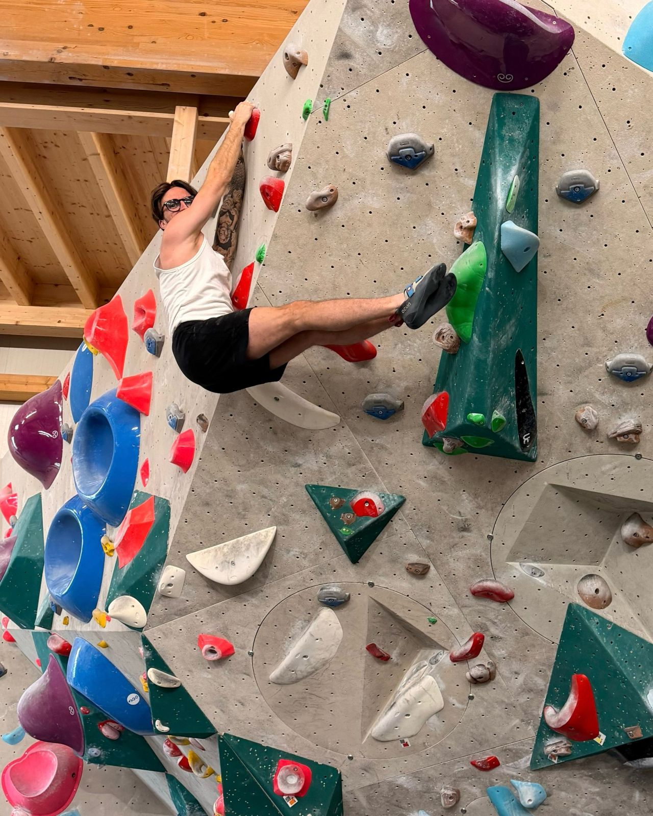 Marc Deriaz beim Bouldern
