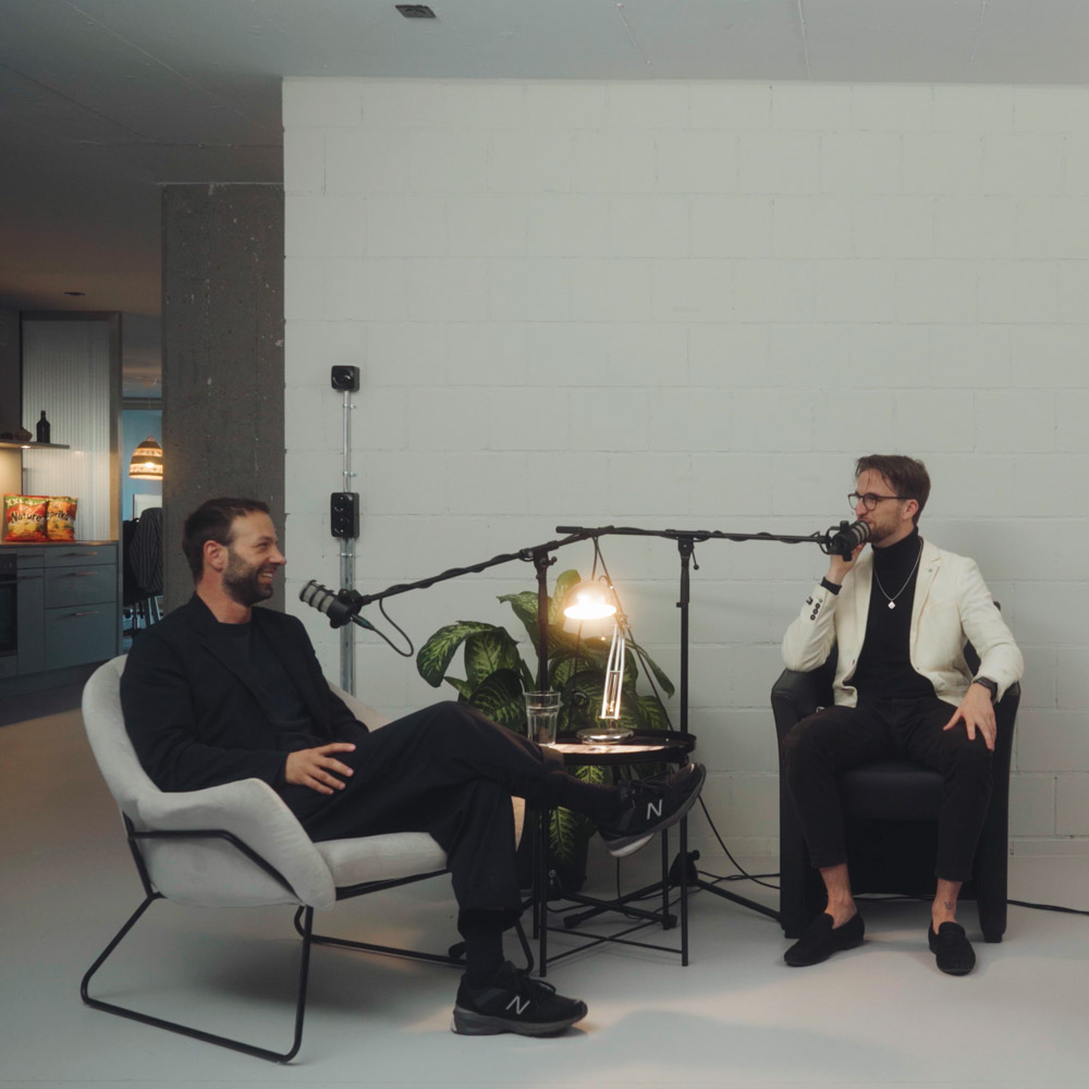 Marc Deriaz bei einer Podcast-Aufnahme