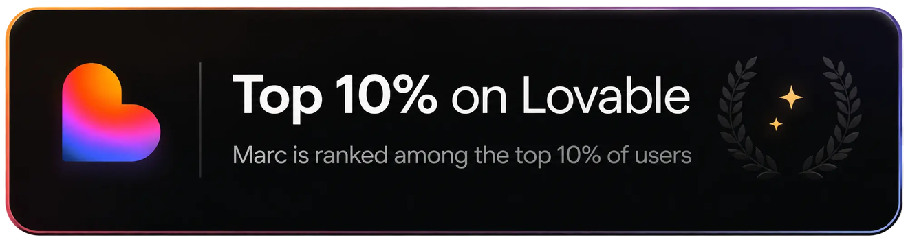 Auszeichnung: Top 10 % on Lovable